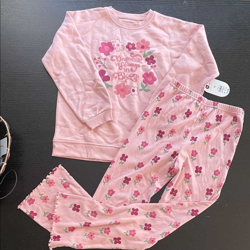 Pink Floral Kids Pajamas